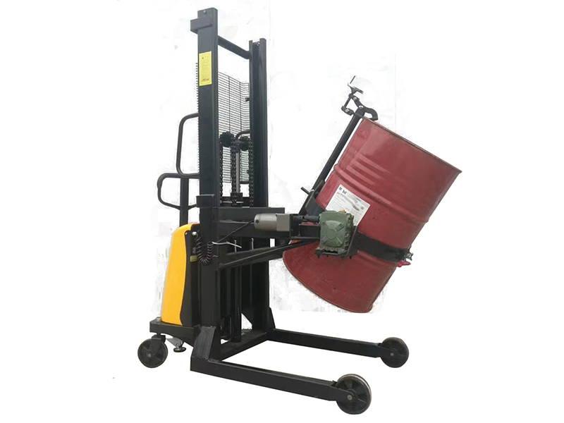 电动升高电动翻转圆桶倒料车